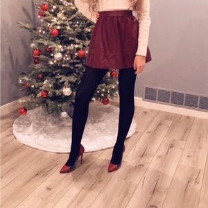 Faux leather skirt